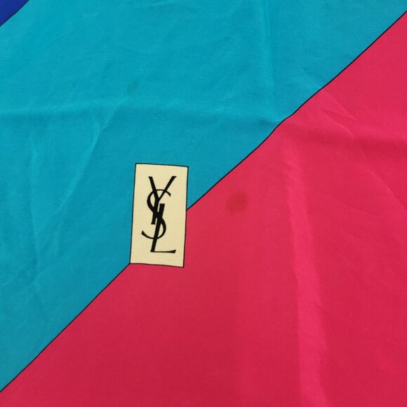 Yves Saint Laurent Accessories - YSL, multi color silk, 35" x 35" scarf